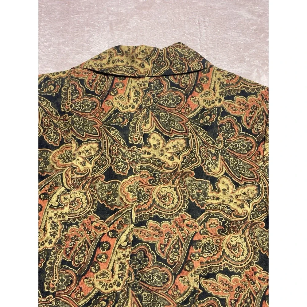 LAURA Scott Brown PAISLEY Blazer‎ Size M Bin11